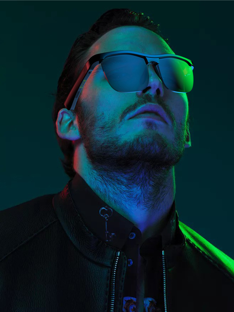 Cross-Border New Arrival J1 Bluetooth Glasses Black Technology Bone Conduction Stereo TWS Wireless Bluetooth Headset Smart Glasses Cross-Border New Arrival J1 Bluetooth Glasses Black Technology Bone Conduction Stereo TWS Wireless Bluetooth Headset Smart Glasses