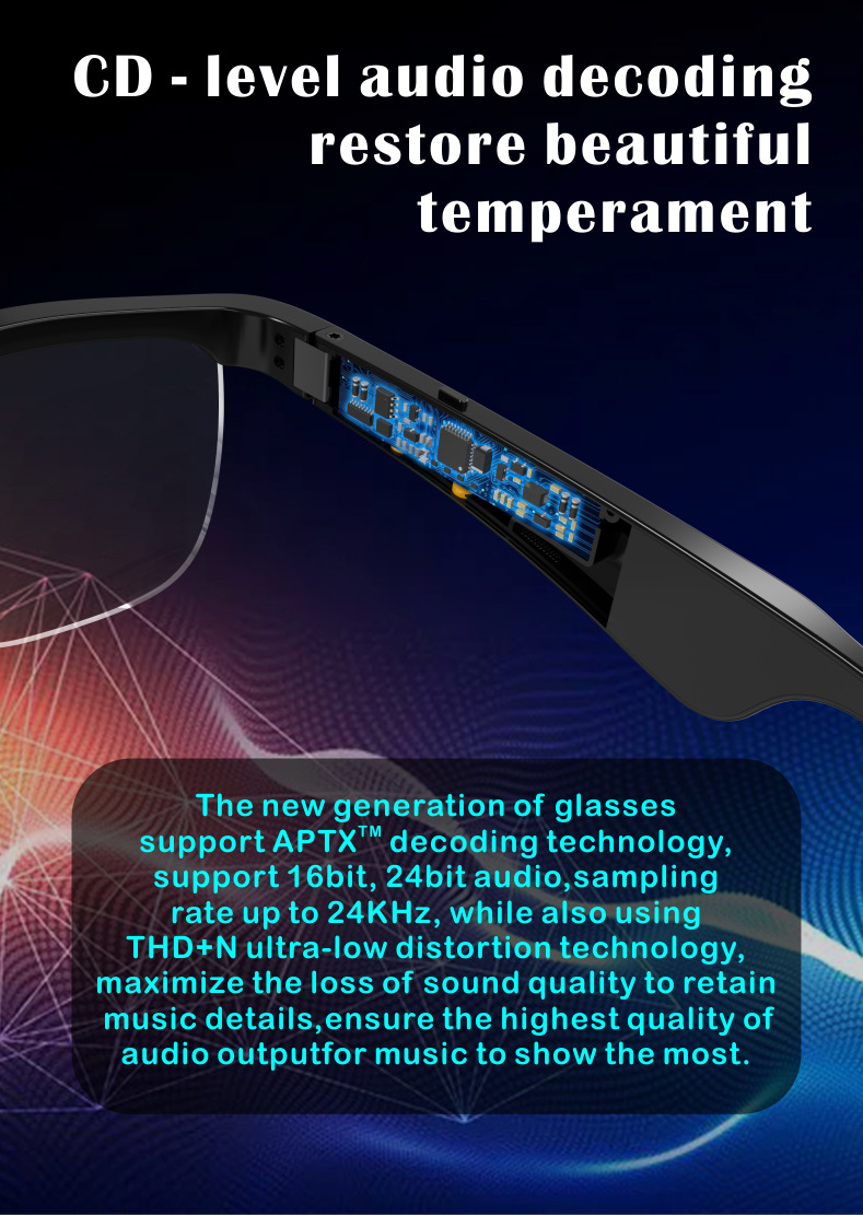 Cross-Border New Arrival J1 Bluetooth Glasses Black Technology Bone Conduction Stereo TWS Wireless Bluetooth Headset Smart Glasses Cross-Border New Arrival J1 Bluetooth Glasses Black Technology Bone Conduction Stereo TWS Wireless Bluetooth Headset Smart Glasses