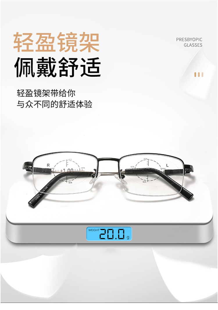 Smart Zoom Presbyopic Glasses Anti-Blue Light Multi-Focus Dual-Use Presbyopic Glasses Metal Reading Elderly Far-Sighted Glasses Smart Zoom Presbyopic Glasses Anti-Blue Light Multi-Focus Dual-Use Presbyopic Glasses Metal Reading Elderly Far-Sighted Glasses