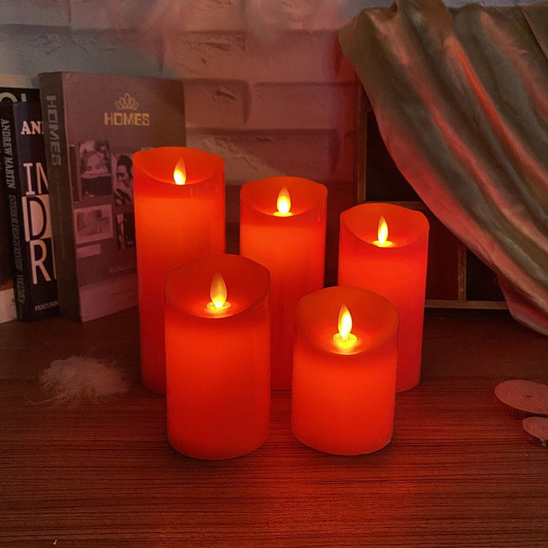 Simulation Electric Candle Lamp LED Candle Buddha Lamp Wedding New Year of the Ox Lead Street Light Halloween Party USB Rechargeable Light