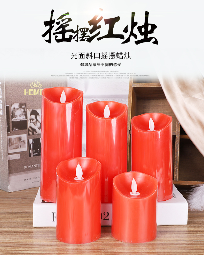 Simulation Electric Candle Lamp LED Candle Buddha Lamp Wedding New Year of the Ox Lead Street Light Halloween Party USB Rechargeable Light
