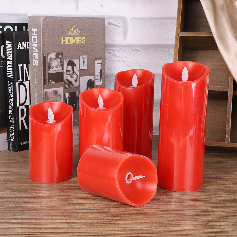 Simulation Electric Candle Lamp LED Candle Buddha Lamp Wedding New Year of the Ox Lead Street Light Halloween Party USB Rechargeable Light