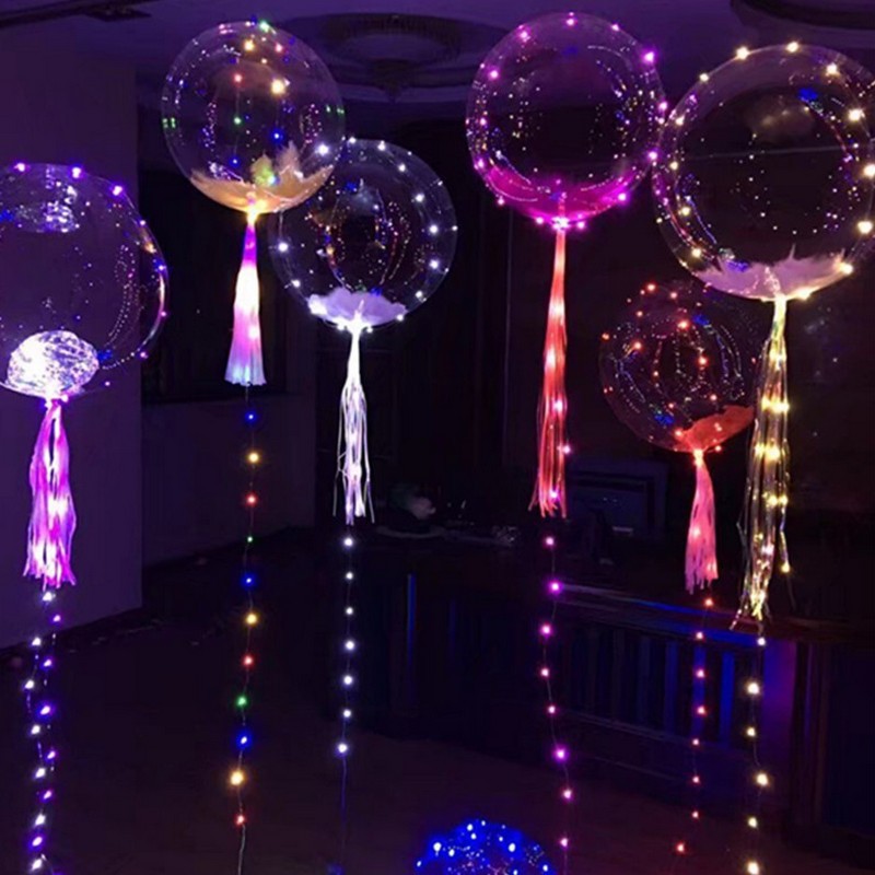 Floating Air Bounce Ball Light Cable Luminous 5 M Copper Wire Lamp String Wholesale Three Battery Box Led with Lead Decorative Stall