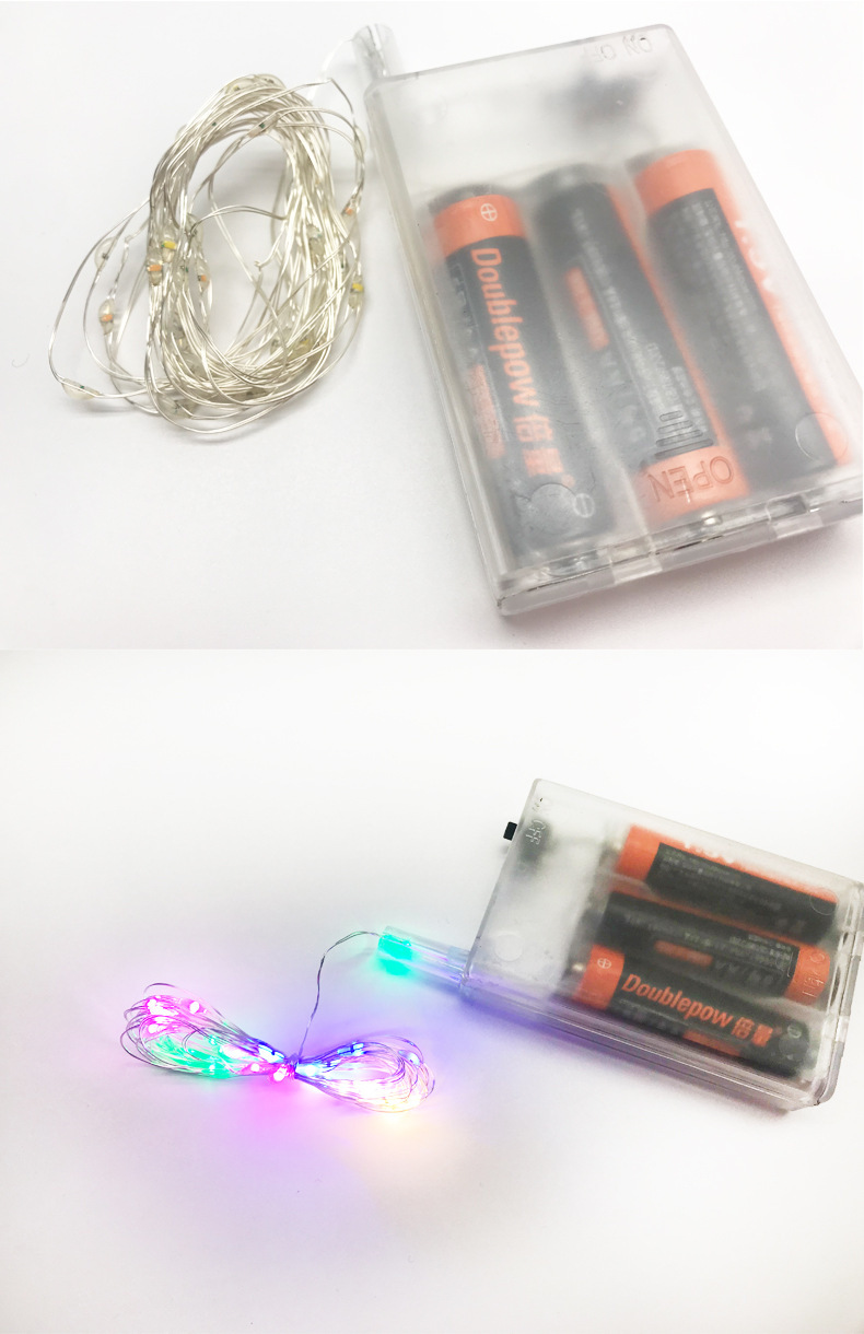 Floating Air Bounce Ball Light Cable Luminous 5 M Copper Wire Lamp String Wholesale Three Battery Box Led with Lead Decorative Stall