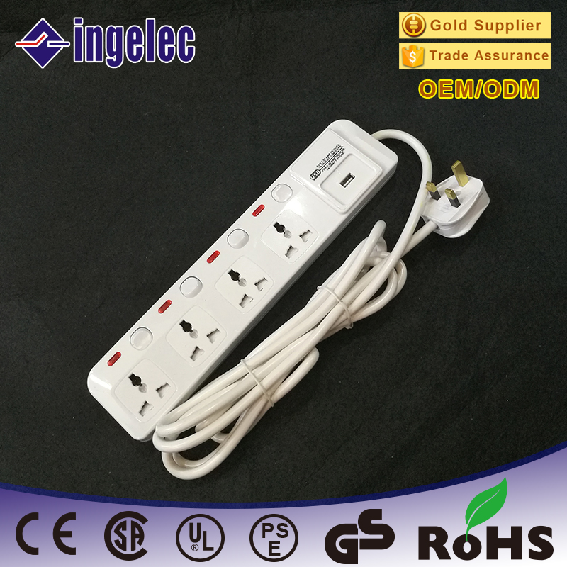 Factory Price Wholesale British Standard Plug with Switch Socket Safety Power Strip Extension Cable Patch Board Patch Board