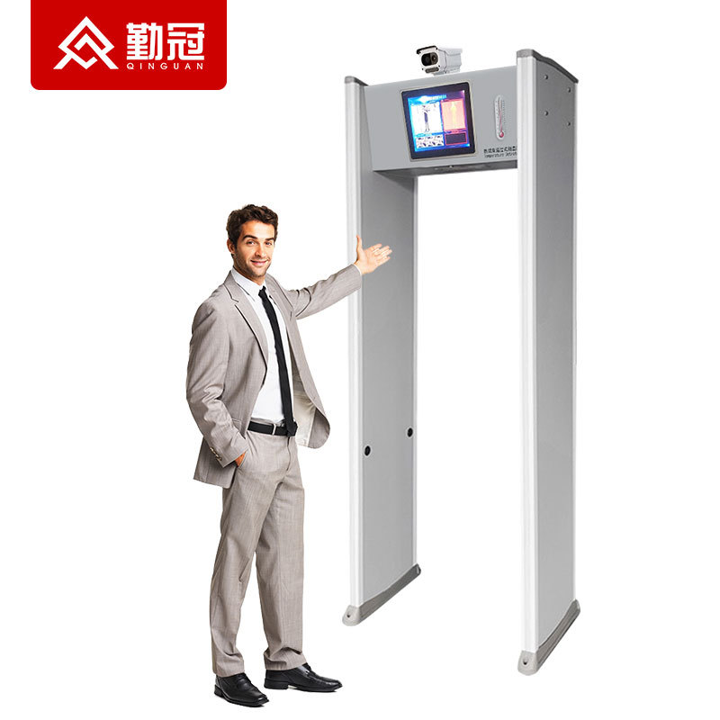 Qinguan Multi-Person Detection Infrared Temperature Measuring Camera Body Temperature Thermal Imaging All-in-One Machine Equipment Binocular Recognition Temperature Measuring Door
