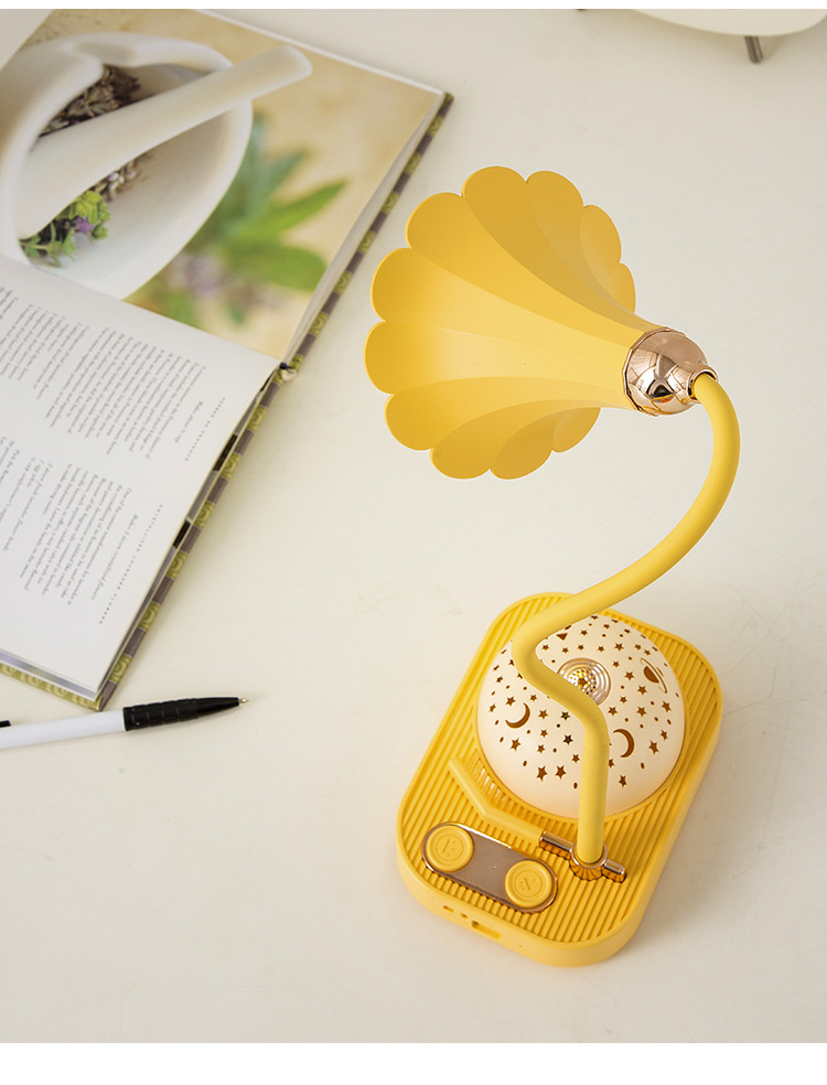 New Product Creative Retro Music Box Projection Table Lamp USB Charging Electrodeless Dimming Eye Protection Table Lamp Home Ambience Light New Product Creative Retro Music Box Projection Table Lamp USB Charging Electrodeless Dimming Eye Protection Table Lamp Home Ambience Light
