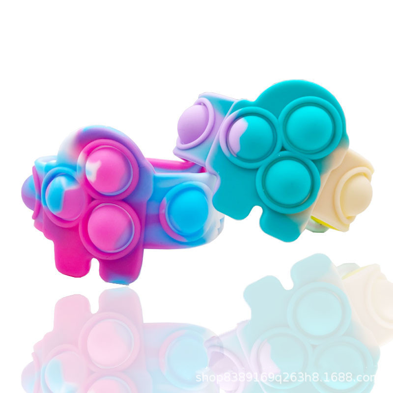 Mouse Killer Pioneer Colorful Silicone Bracelet Spaceman Decompression Bracelet Children&#039;s Fingertip Bubble Music Decompression Toy