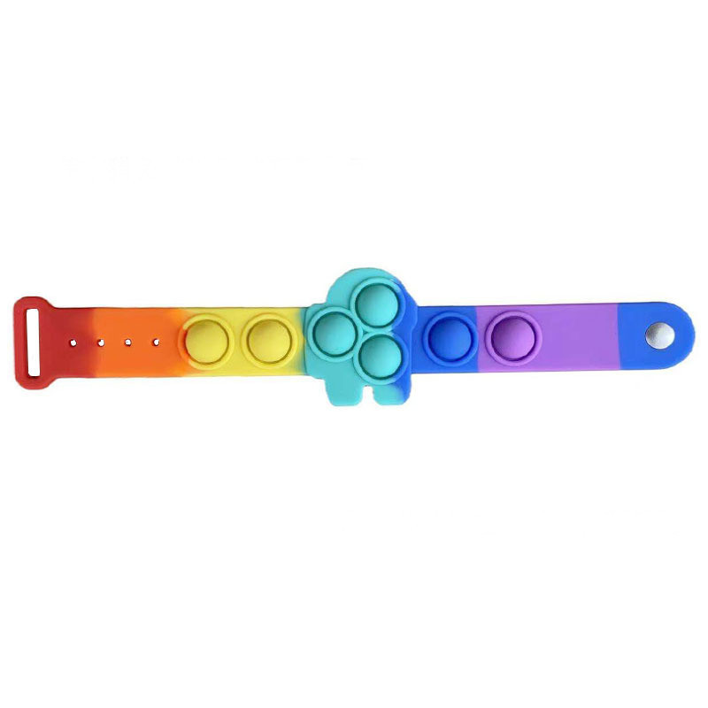Mouse Killer Pioneer Colorful Silicone Bracelet Spaceman Decompression Bracelet Children&#039;s Fingertip Bubble Music Decompression Toy