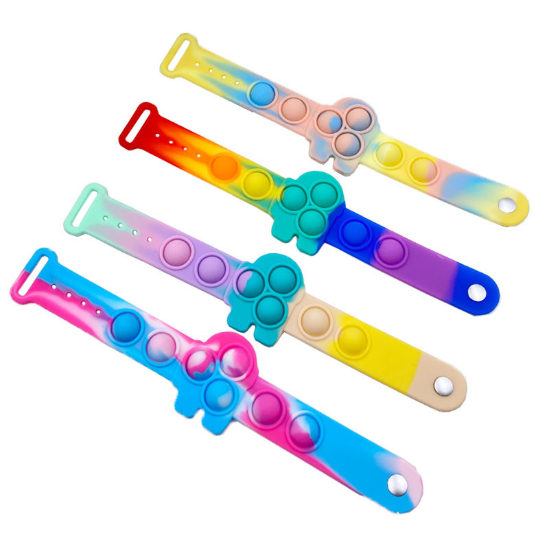 Mouse Killer Pioneer Colorful Silicone Bracelet Spaceman Decompression Bracelet Children's Fingertip Bubble Music Decompression Toy