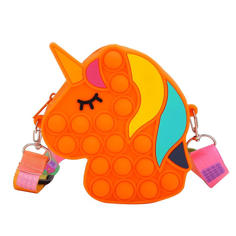 Cross-Border Hot Mouse Killer Pioneer New Bags Children's Decompression Bag Mouse Killer Pioneer Horn Beast Horse Head Mini Messenger Bag