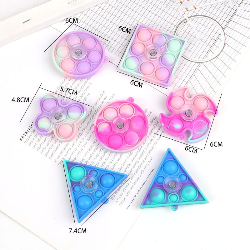 Cross-Border Mouse Killer Pioneer Fingertip Gyro Macaron Color Creative Finger Rotating Decompression Soft Rubber Gyro Toy