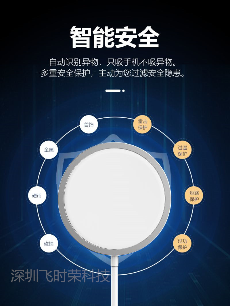 Applicable to Apple 12 Wireless Charger 15W Fast Charge MagSafe Same Type Wireless Charger Electrical Appliances Magnetic Suction Wireless Charger Electrical Appliances Applicable to Apple 12 Wireless Charger 15W Fast Charge MagSafe Same Type Wireless Charger Electrical Appliances Magnetic Suction Wireless Charger Electrical Appliances