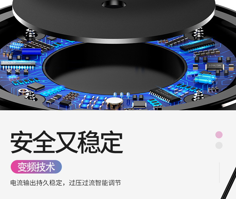 Ultra-thin wireless block charging QI round transmitter aluminum alloy wireless charger is suitable for iphone8 quick charging 9v Ultra-thin wireless block charging QI round transmitter aluminum alloy wireless charger is suitable for iphone8 quick charging 9v