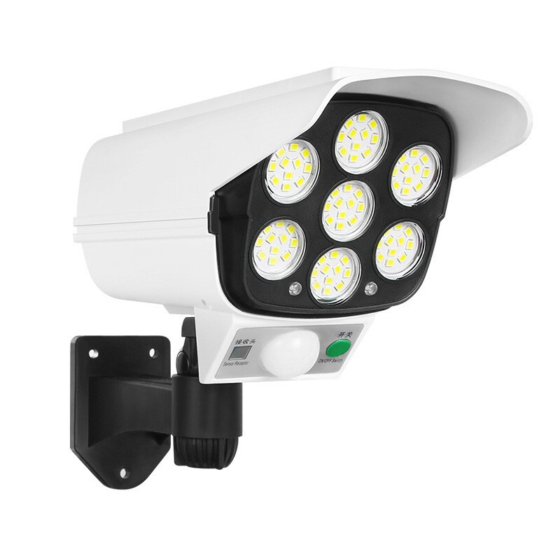 New LED Solar Garden Light Simulation Monitor Lamp Fake Camera Anti-Thief Lamp Remote Control Induction Wall Lamp Outdoor