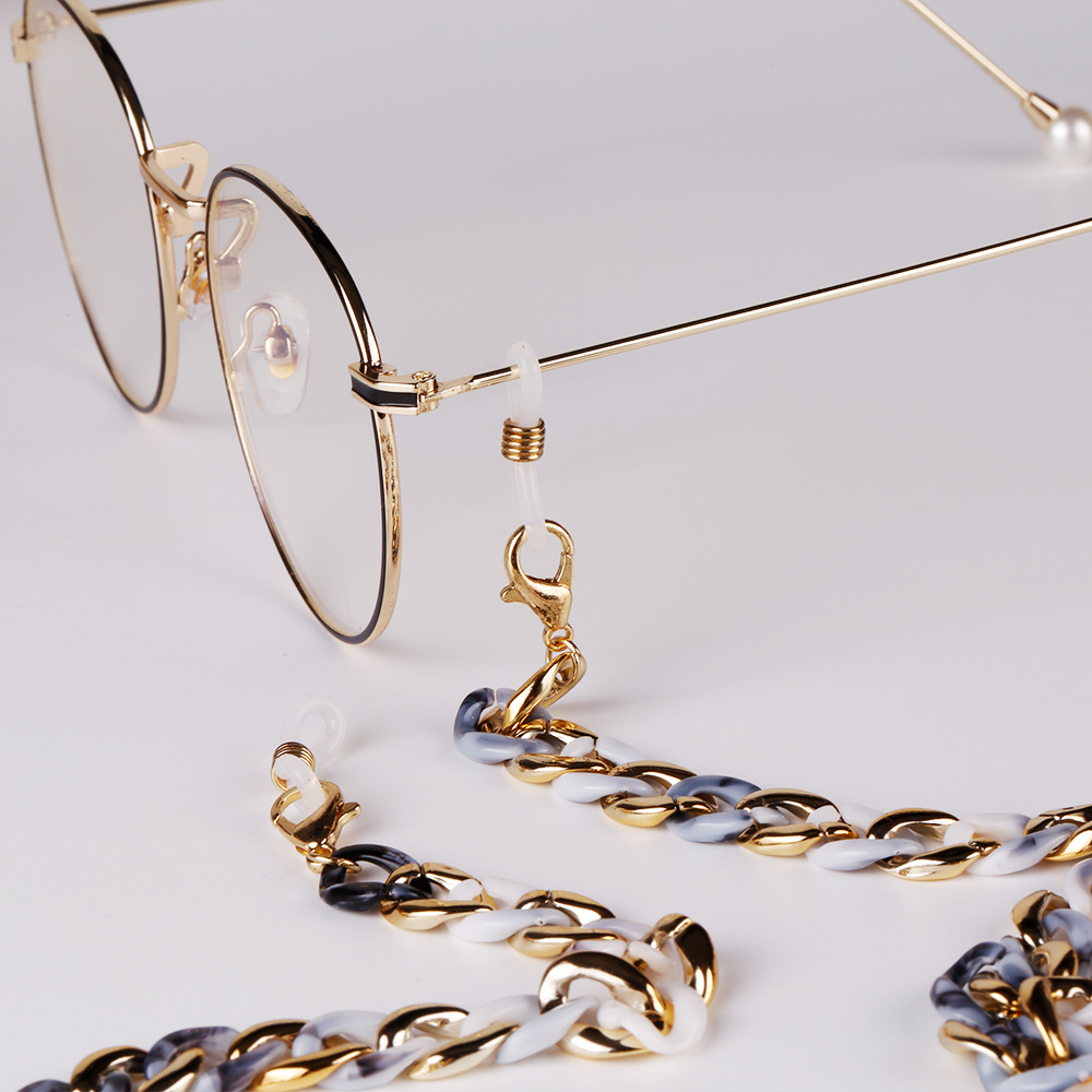 Europe and America Cross Border New Handmade Stitching Acrylic Earphone Mask Chain Fashion Necklace Multi-Purpose Accessories Eyeglasses Chain
