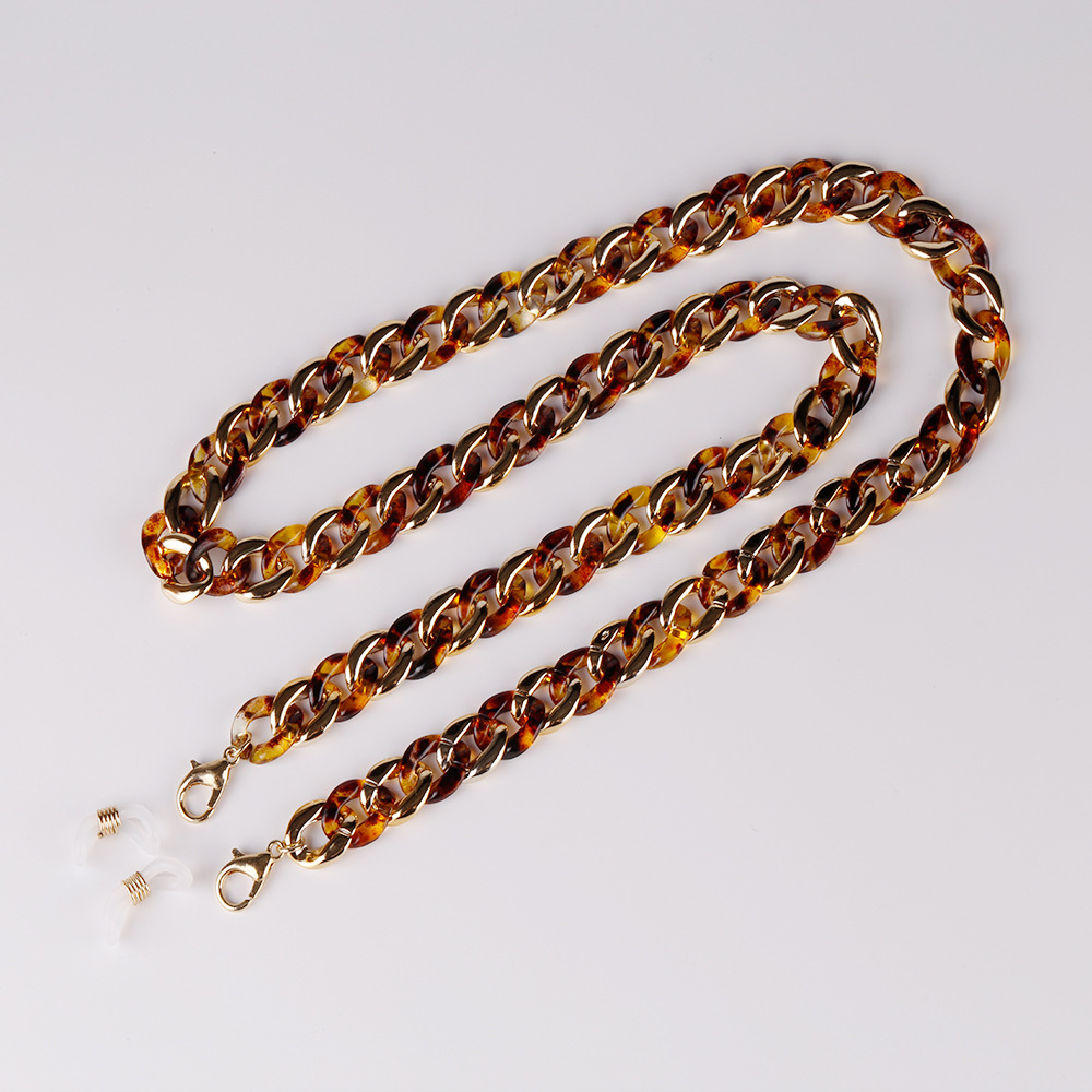 Europe and America Cross Border New Handmade Stitching Acrylic Earphone Mask Chain Fashion Necklace Multi-Purpose Accessories Eyeglasses Chain