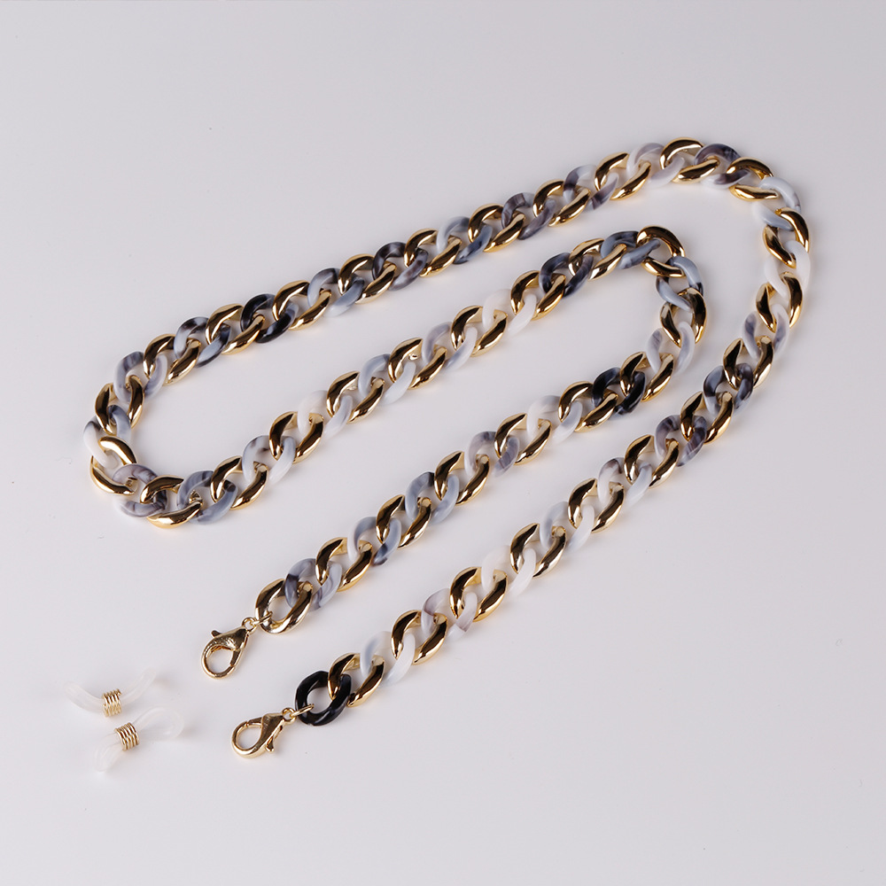 Europe and America Cross Border New Handmade Stitching Acrylic Earphone Mask Chain Fashion Necklace Multi-Purpose Accessories Eyeglasses Chain