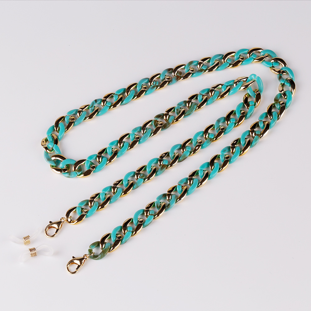Europe and America Cross Border New Handmade Stitching Acrylic Earphone Mask Chain Fashion Necklace Multi-Purpose Accessories Eyeglasses Chain