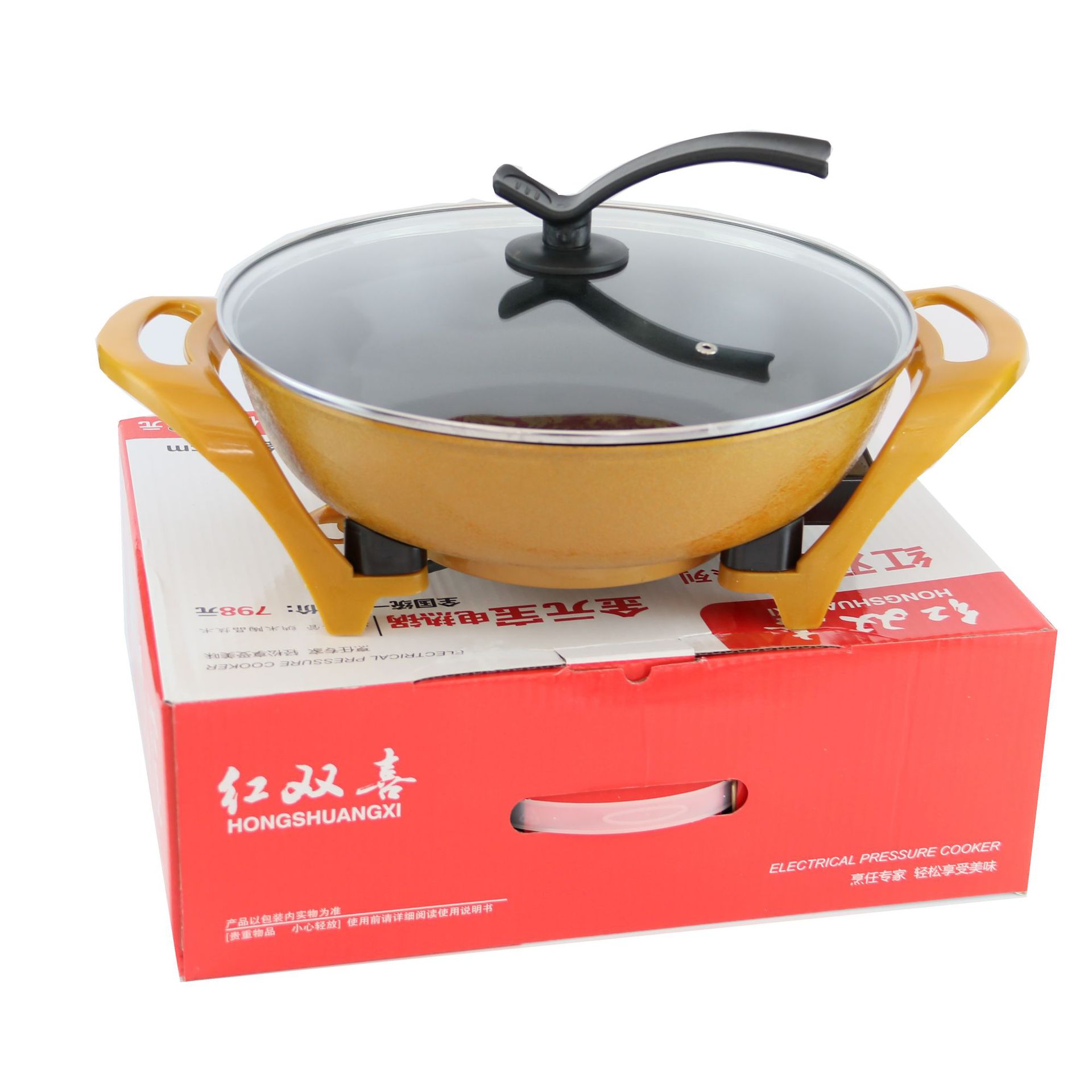 Manufacturer Household Korean Style Ingot-Shaped Pot Non-Stick Electric Food Warmer Household Multi-Functional Electric Chafing Dish Electric Frying Pan