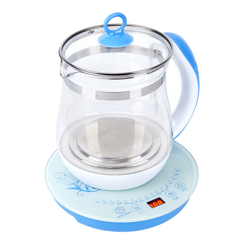 Multifunctional Health Pot Automatic Thickening Glass Tea Maker Electric Kettle Bird&#039;s Nest Scented Tea Health Pot Wholesale