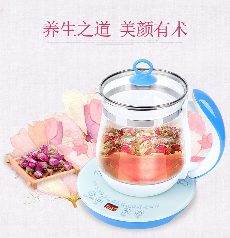 Multifunctional Health Pot Automatic Thickening Glass Tea Maker Electric Kettle Bird's Nest Scented Tea Health Pot Wholesale Multifunctional Health Pot Automatic Thickening Glass Tea Maker Electric Kettle Bird's Nest Scented Tea Health Pot Wholesale
