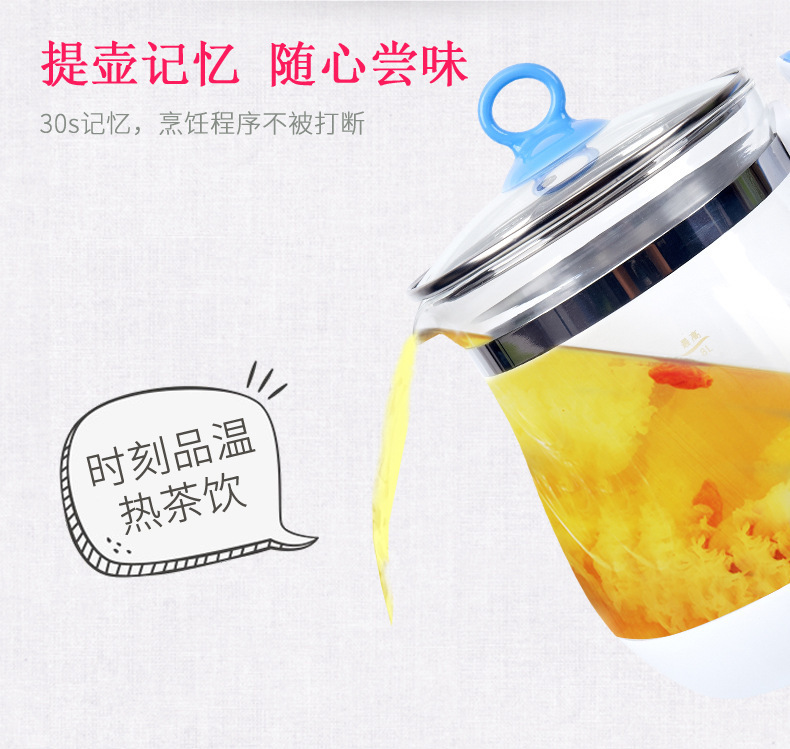 Multifunctional Health Pot Automatic Thickening Glass Tea Maker Electric Kettle Bird's Nest Scented Tea Health Pot Wholesale Multifunctional Health Pot Automatic Thickening Glass Tea Maker Electric Kettle Bird's Nest Scented Tea Health Pot Wholesale