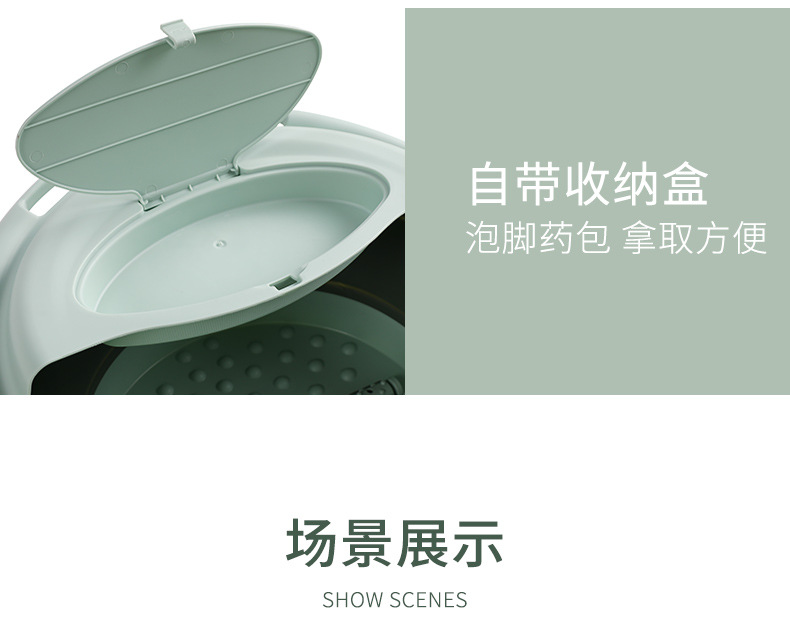 Folding Foot Bath Bucket Portable High-Depth Bucket over the Knee Foot Tub Household Foot Barrel Wash Foot Basin Plastic Foot Basin