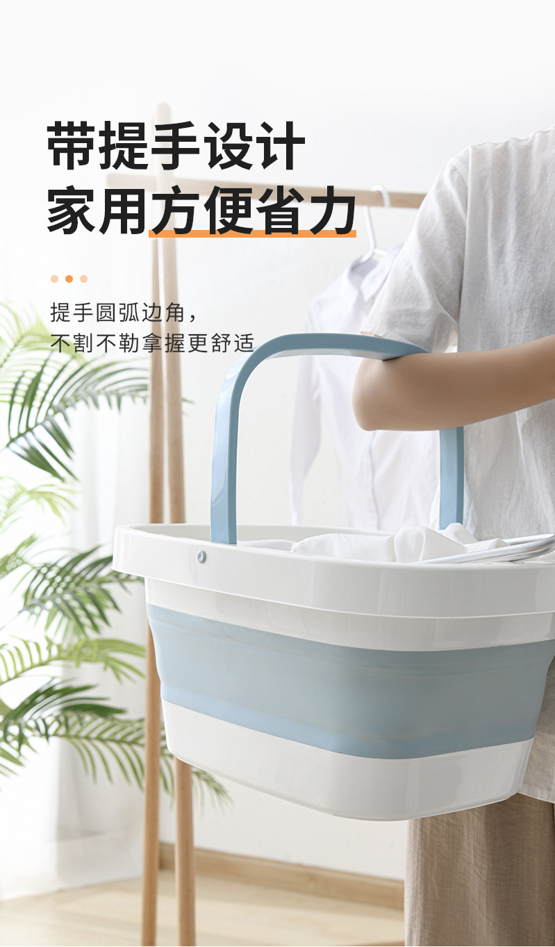 New Folding Foot Bath Barrel Plastic Foot Tub Thickened Foot Barrel Basin Massage Feet Bathing Tub Household Adult Feet-Washing Basin