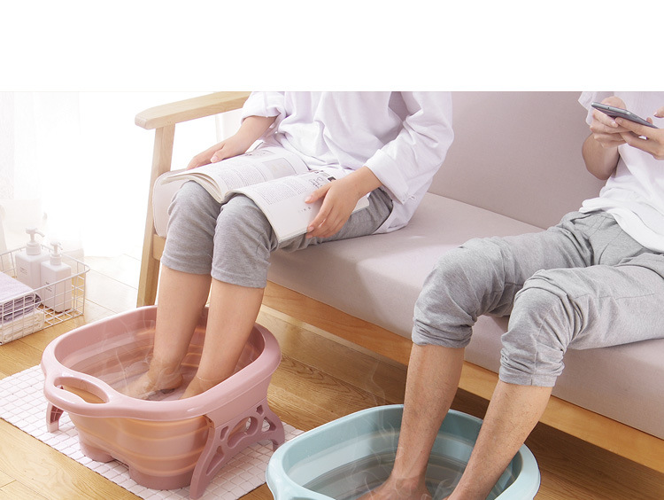 New Roller Folding Foot Tub Portable Foot Bath Barrel Wash Foot Basin Home Travel Feet-Washing Basin Factory Direct Sales