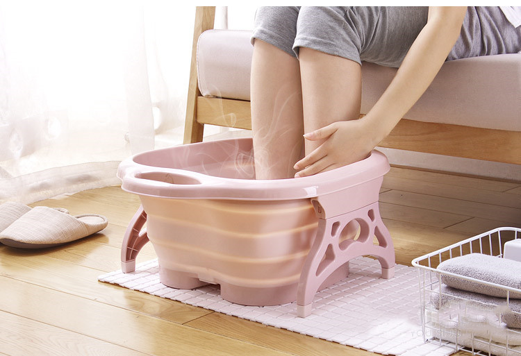 New Roller Folding Foot Tub Portable Foot Bath Barrel Wash Foot Basin Home Travel Feet-Washing Basin Factory Direct Sales