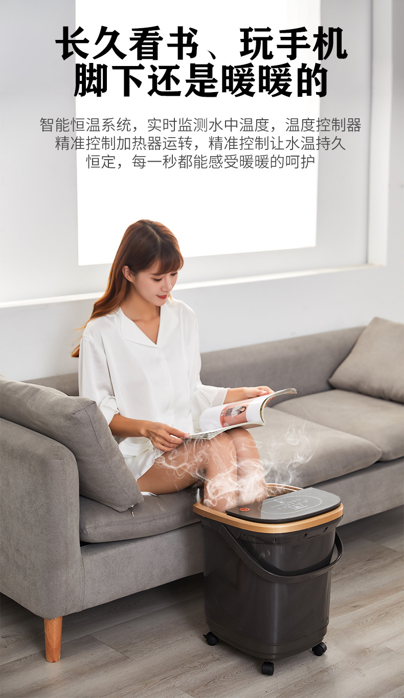 New automatic intelligent foot tub household electric massage foot washing bucket automatic massage health care foot bath device New automatic intelligent foot tub household electric massage foot washing bucket automatic massage health care foot bath device