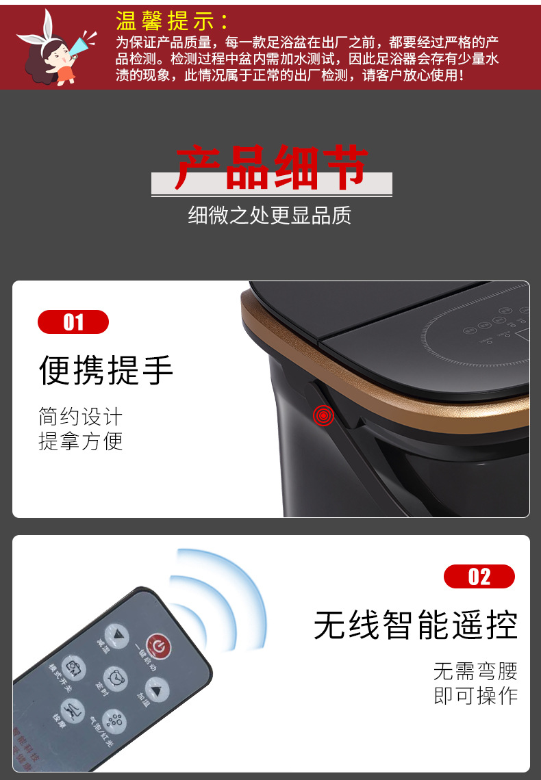 New automatic intelligent foot tub household electric massage foot washing bucket automatic massage health care foot bath device New automatic intelligent foot tub household electric massage foot washing bucket automatic massage health care foot bath device