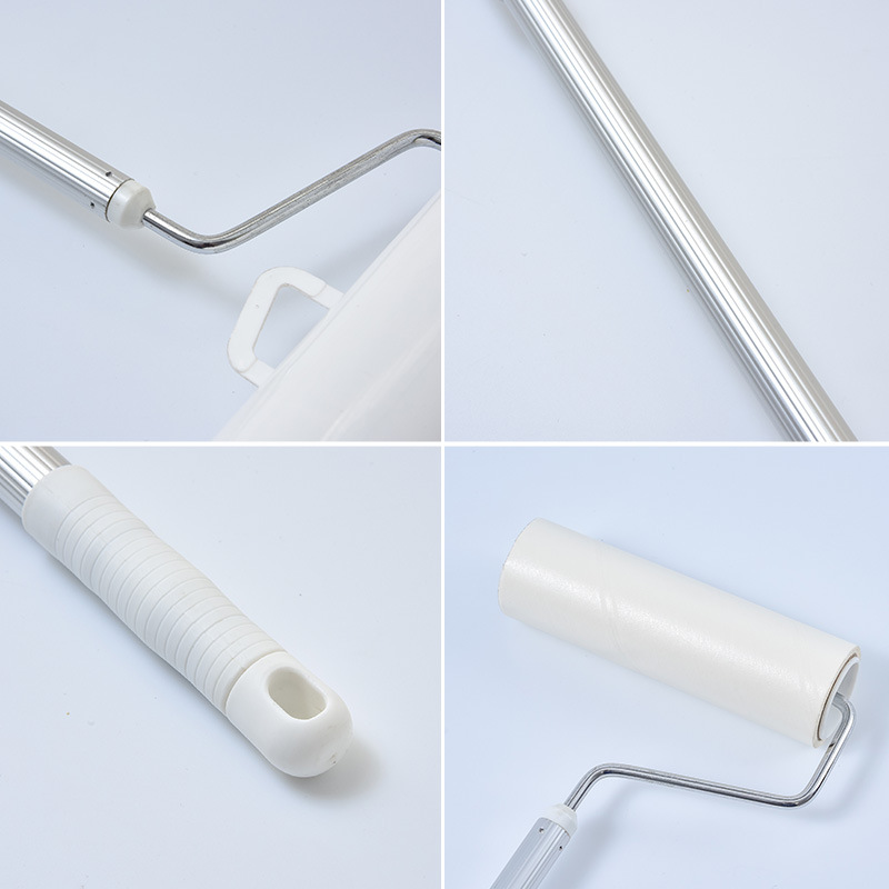 Tearable Lint Remover Roller Dust Sticking Paper Telescopic Long Handle Lint Remover Dust Removal Paper Scrap Floor Stick at Will