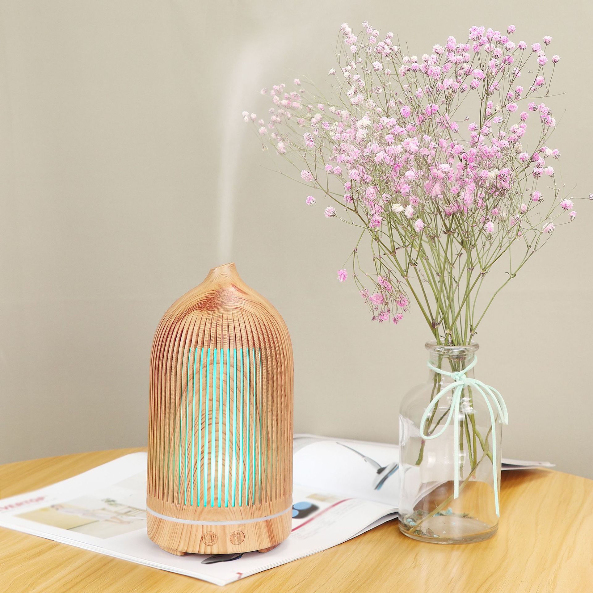 5V Colorful Fragrance Lamp Aroma Diffuser Ultrasonic Atomization Mini Desktop USB Humidifier Household Wood Grain Aroma Diffuser 5V Colorful Fragrance Lamp Aroma Diffuser Ultrasonic Atomization Mini Desktop USB Humidifier Household Wood Grain Aroma Diffuser