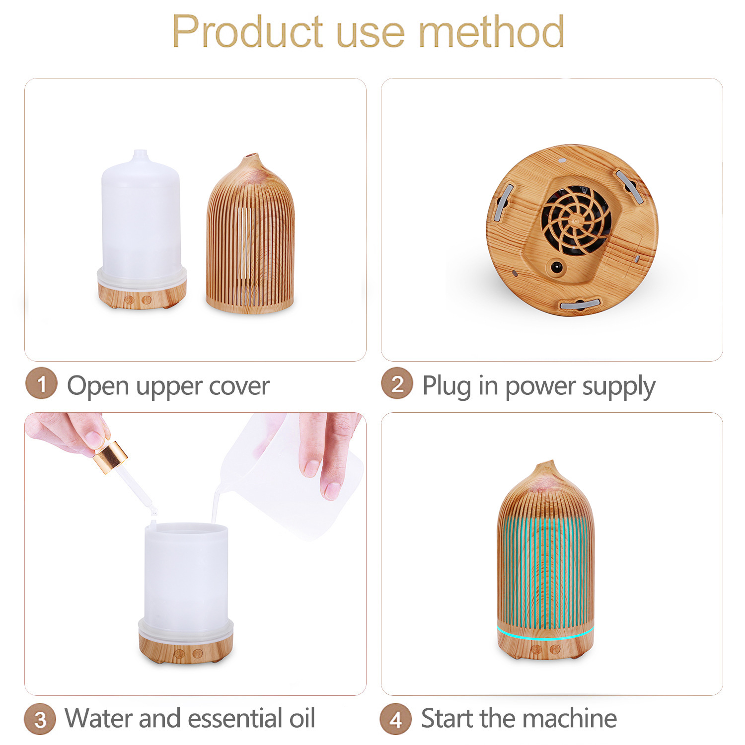 5V Colorful Fragrance Lamp Aroma Diffuser Ultrasonic Atomization Mini Desktop USB Humidifier Household Wood Grain Aroma Diffuser 5V Colorful Fragrance Lamp Aroma Diffuser Ultrasonic Atomization Mini Desktop USB Humidifier Household Wood Grain Aroma Diffuser