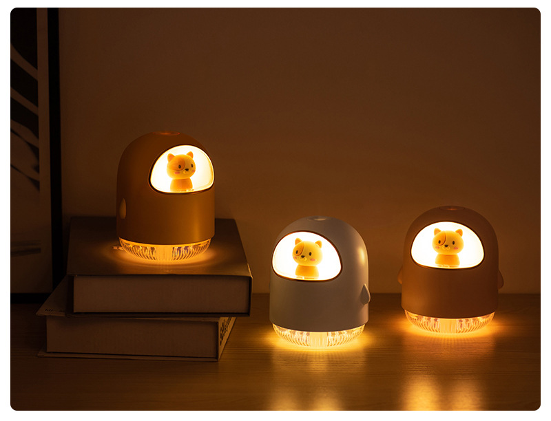 USB Space Cat Humidifier USB Mini Cartoon Ambience Light Mute Spray Air Conditioning Room Hydrating Humidifier Generation Hair USB Space Cat Humidifier USB Mini Cartoon Ambience Light Mute Spray Air Conditioning Room Hydrating Humidifier Generation Hair