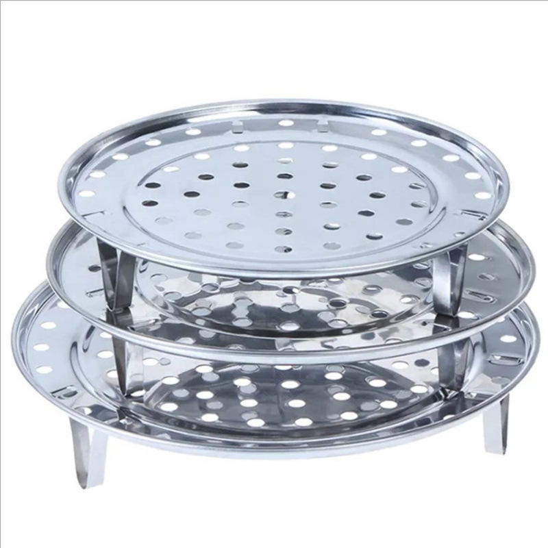 One Piece Dropshipping-Water Contactless Steam Rack Household Stainless Steel Steamer Plate Steamer Electric Pressure Cooker Steaming Rack Plate for Streaming Steamer Steamed Buns