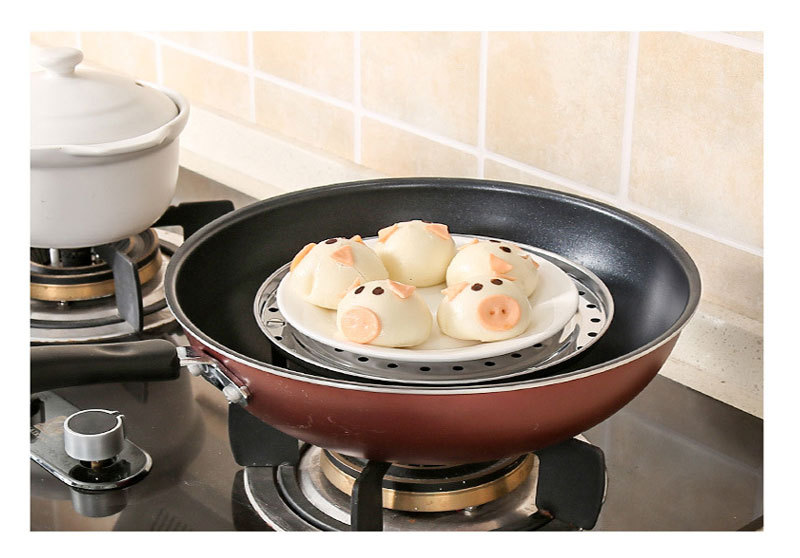 One Piece Dropshipping-Water Contactless Steam Rack Household Stainless Steel Steamer Plate Steamer Electric Pressure Cooker Steaming Rack Plate for Streaming Steamer Steamed Buns