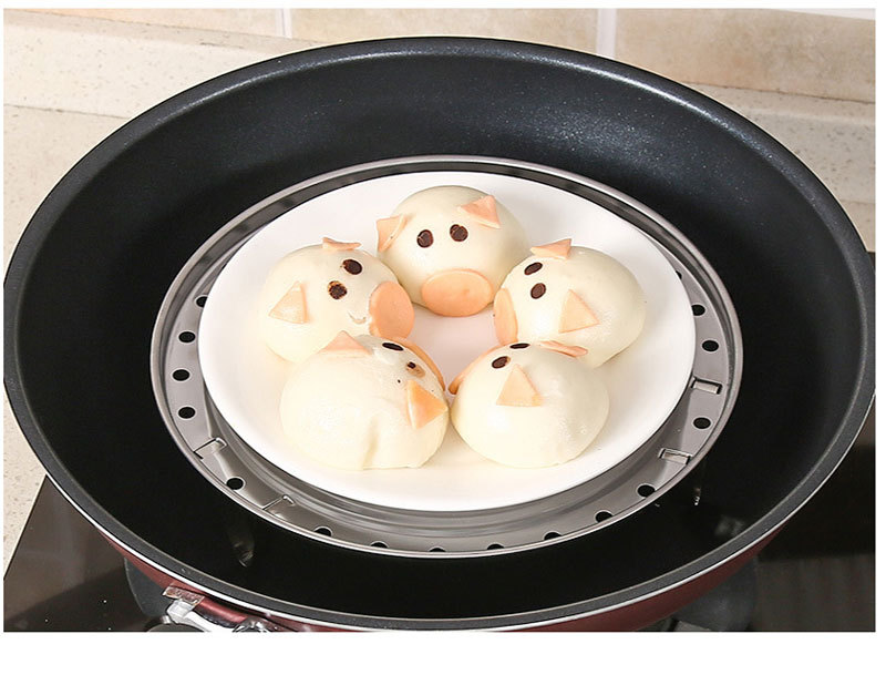 One Piece Dropshipping-Water Contactless Steam Rack Household Stainless Steel Steamer Plate Steamer Electric Pressure Cooker Steaming Rack Plate for Streaming Steamer Steamed Buns