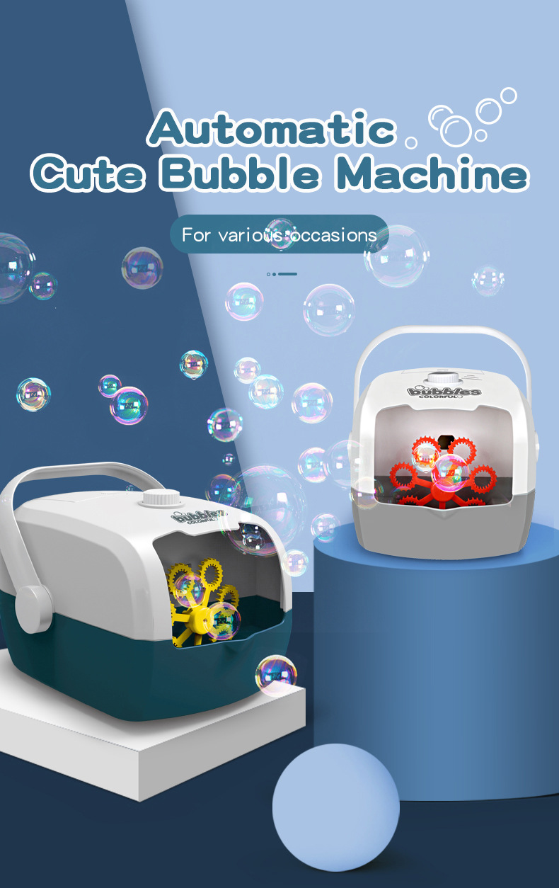 CrossBorder Electric Bubble Maker Portable Rice Cooker Children's Bubbles Blowing Toy Automatic Bubble Toy in Stock