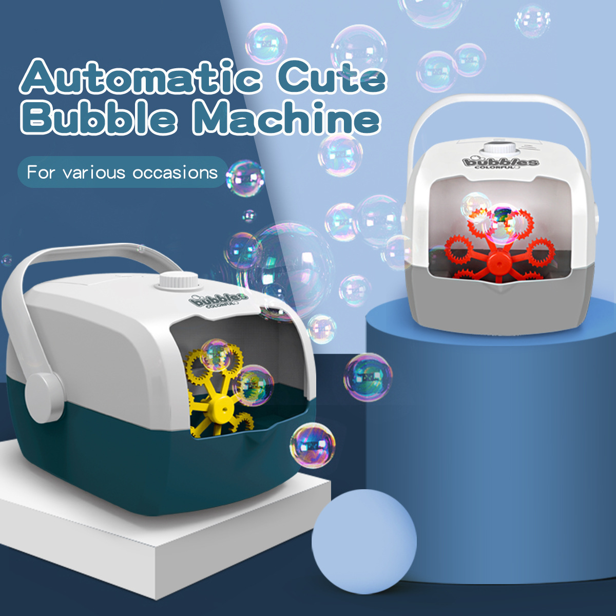 CrossBorder Electric Bubble Maker Portable Rice Cooker Children&#039;s Bubbles Blowing Toy Automatic Bubble Toy in Stock
