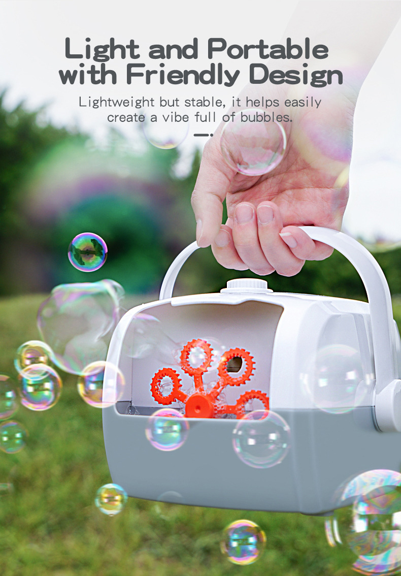 CrossBorder Electric Bubble Maker Portable Rice Cooker Children's Bubbles Blowing Toy Automatic Bubble Toy in Stock