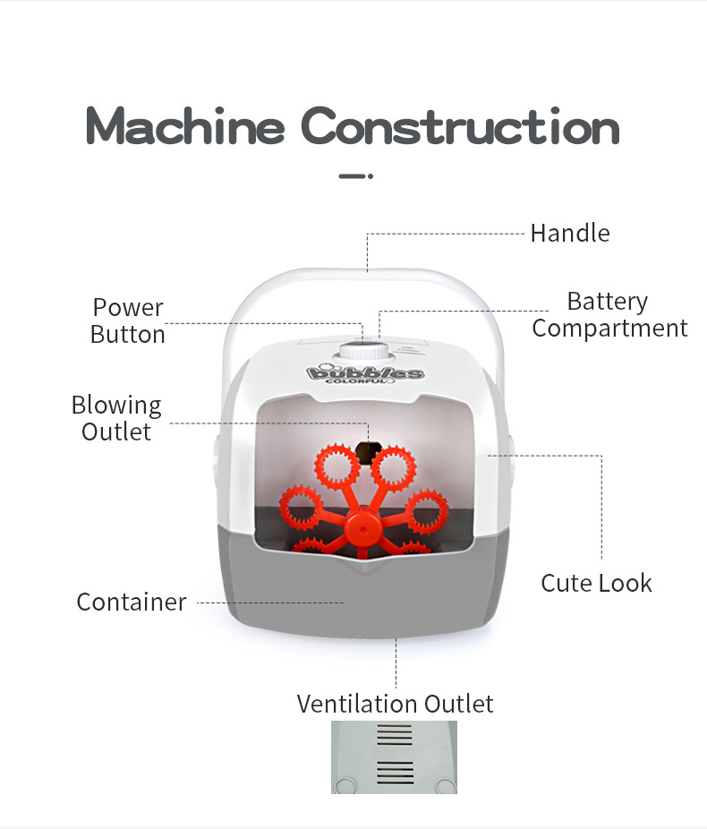 CrossBorder Electric Bubble Maker Portable Rice Cooker Children's Bubbles Blowing Toy Automatic Bubble Toy in Stock