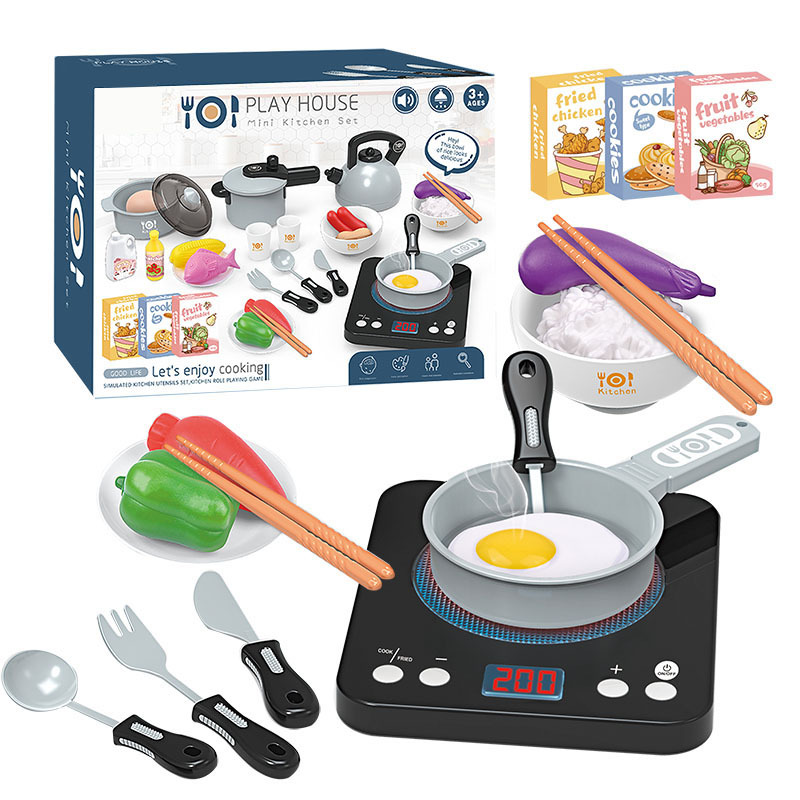 induction cooker household appliances series of children &#039;s play house electric toys suit light music in the kitchen