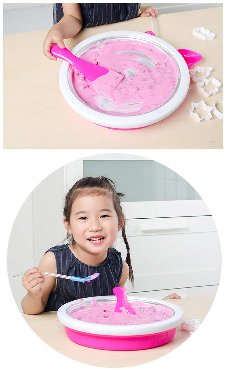 Household Fried Ice Machine DIY Children's Ice Frying Machine Yogurt Ice Cream Ice Crusher Plug-in-Free Ice Frying Machine Spot