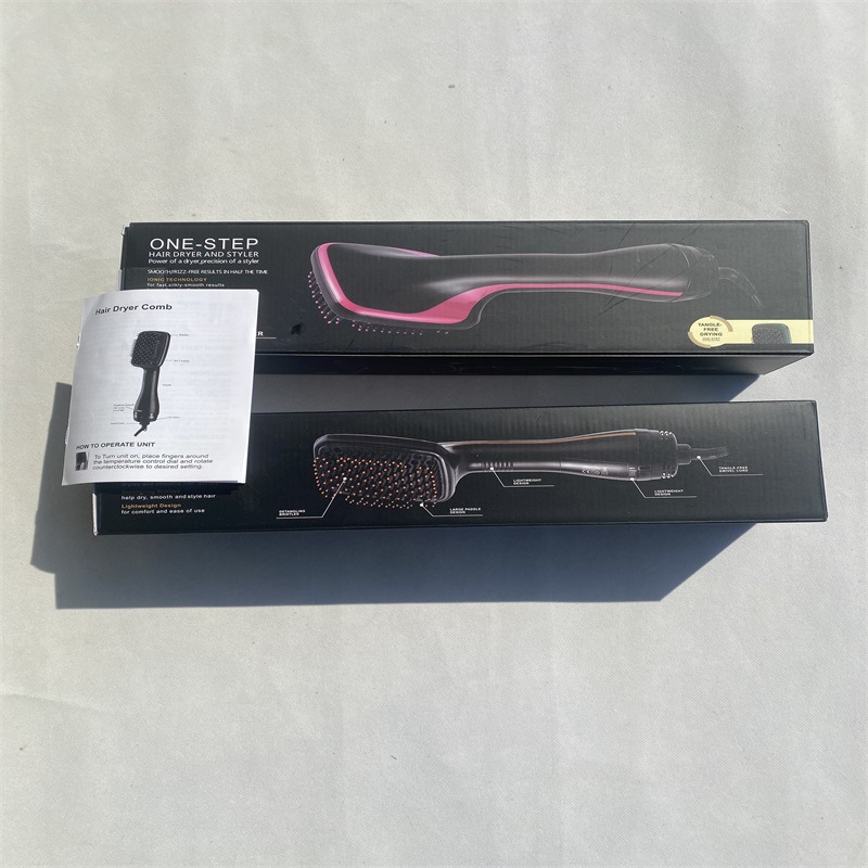 Hairdressing Electric Hair Drier Comb Two-in-One Hair Dryer Wet and Dry Negative Ion Head Shape Blowing One Piece Dropshipping