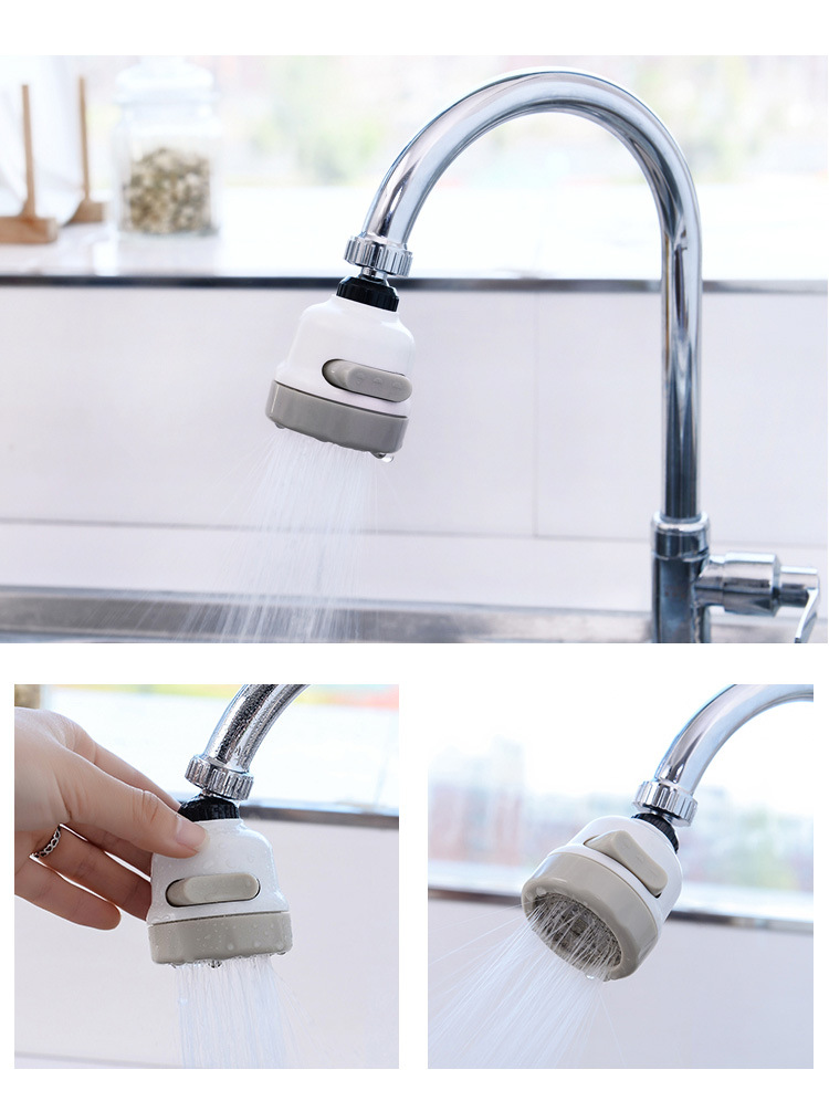 Tap Bubbler Kitchen Anti-Splash Head Spray Supercharged Shower Sprinkler Third Gear Household Tap Water Water Saving Device