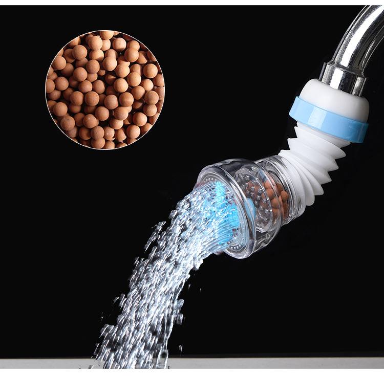 Faucet Medical Stone Water Filter Universal Splash-Proof Shower Retractable Tap Water Water Saving Device Nozzle with Filter Tip
