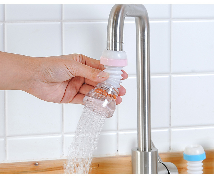 Faucet Medical Stone Water Filter Universal Splash-Proof Shower Retractable Tap Water Water Saving Device Nozzle with Filter Tip